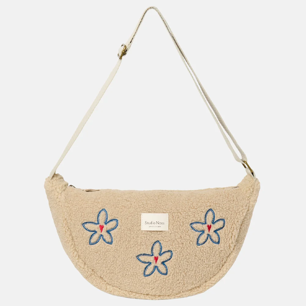 Studio Noos Teddy Embroidery adult fanny pack crossbody tas ecru